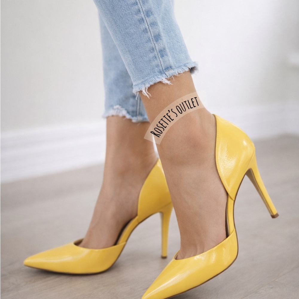 Jessica Simpson Bright Yellow Heels in good condition